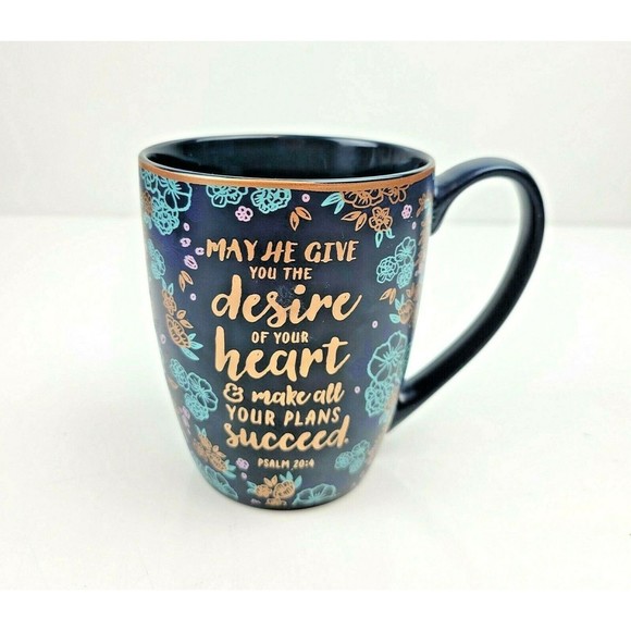 Inspirational Coffee Mug Bible Verse Scripture Desire of Your Heart Psalm 20:4 - Picture 2 of 9